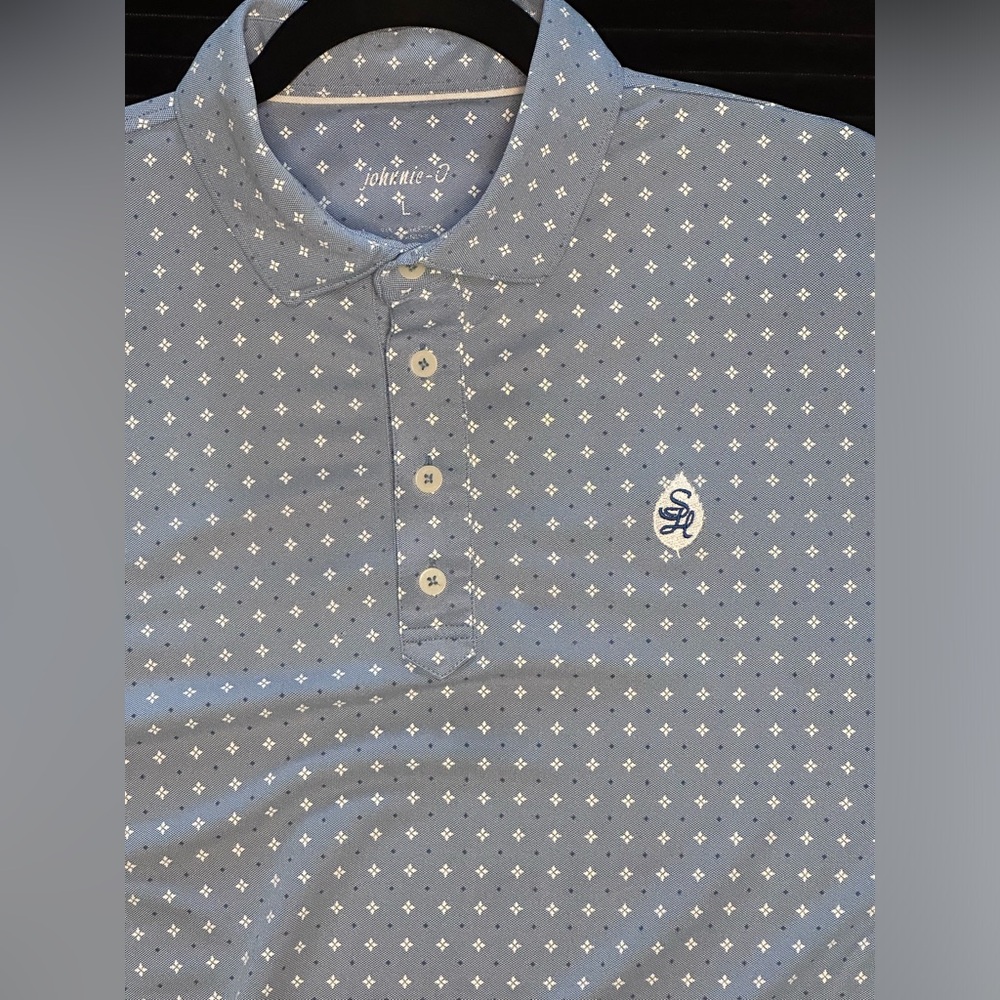 Johnnie-O Blue Patterned Men's Polo Shirt